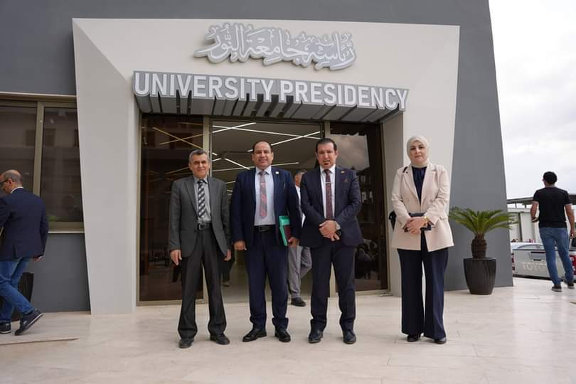 لجنة وزارية برئاسة السيد عميد المعهد التقني الطبي الموصل في زيارة إلى جامعة النور الأهلية